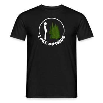 I pee outside! I pee Outside - Men's T-Shirt - black - Front - AI Model Male 178 light (178cm)