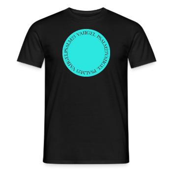 vangelpsalm23 cyan black - Männer T-Shirt - Schwarz - Vorne - AI Model Male 178 light (178cm)