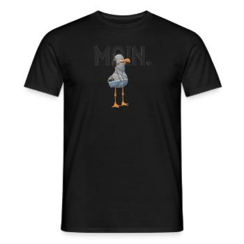 Moin Möwe Lustig Seemann Begrüssung Küste Norden - Männer T-Shirt - Schwarz - Vorne - AI Model Male 178 light (178cm)
