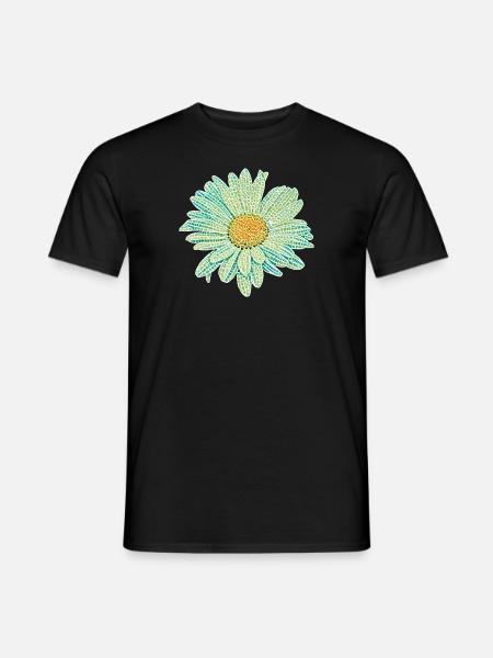 Gänseblume Mosaik Illustration - Männer T-Shirt - Schwarz
