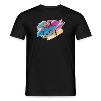 BELIEVE IN YOURSELF - T-shirt homme - noir - Devant - AI Model Male 178 light (178cm)