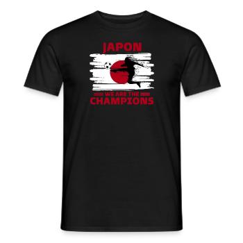 Japan Football 2022 supporter of Japan football - Men's T-Shirt - black - Front - AI Model Male 178 light (178cm)