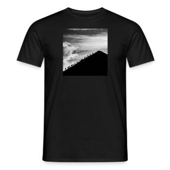 ETNA Sicily mountain climbing - Men's T-Shirt - black - Front - AI Model Male 178 light (178cm)