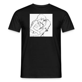 LGBT Queer kiss 🌈🌈 - Men's T-Shirt - black - Front - AI Model Male 178 light (178cm)