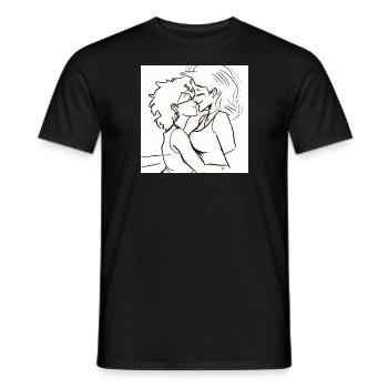 LGBT Queer kiss 🌈🌈 - Men's T-Shirt - black - Front - AI Model Male 178 light (178cm)
