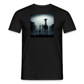 Girrafe in the dark - Men's T-Shirt - black - Front - AI Model Male 178 light (178cm)