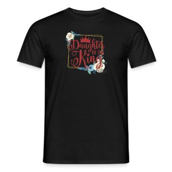 Daughter of the King - Red Design - Men's T-Shirt - black - Front - AI Model Male 178 light (178cm)