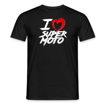 I love supermoto, i love supermotard - T-shirt homme - noir - Devant - AI Model Male 178 light (178cm)