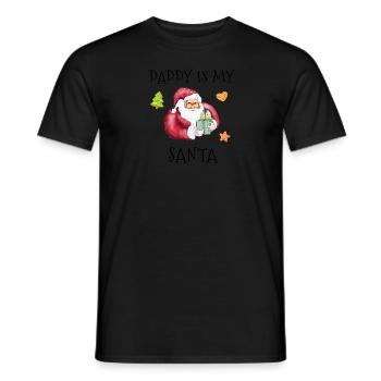 Daddy is my Santa Xmas - Men's T-Shirt - black - Front - AI Model Male 178 light (178cm)