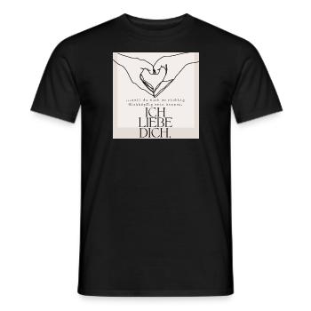 Ich liebe dich mein Dickkopf - Liebeserklärung - Männer T-Shirt - Schwarz - Vorne - AI Model Male 178 light (178cm)