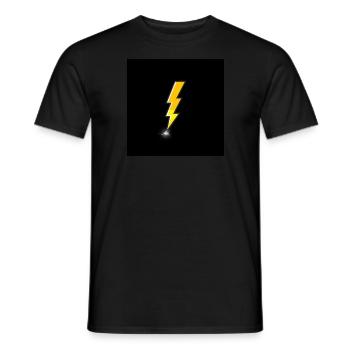 Blitz Logo - Männer T-Shirt - Schwarz - Vorne - AI Model Male 178 light (178cm)