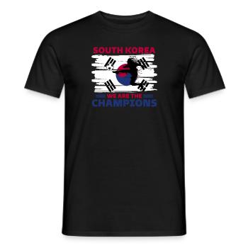 South Korea Football 2022 Korea football fan - Men's T-Shirt - black - Front - AI Model Male 178 light (178cm)