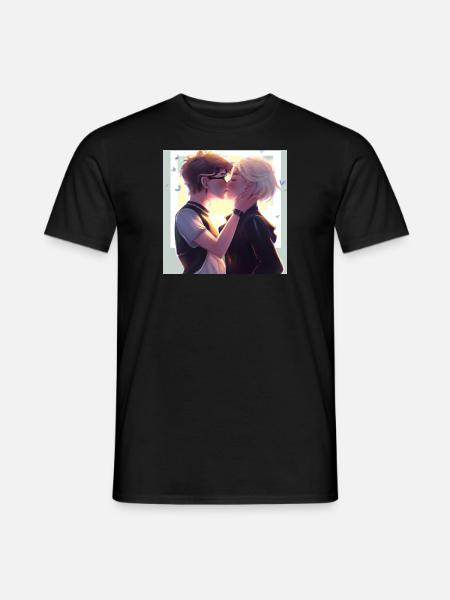 LGBT Queer Kuss 🌈🌈 - Männer T-Shirt - Schwarz