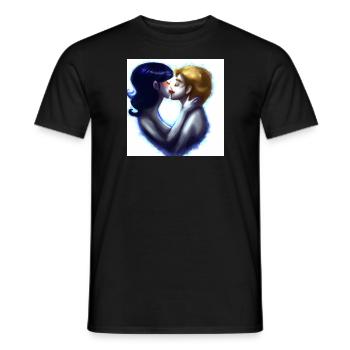 LGBT Queer kiss 🌈🌈 - Men's T-Shirt - black - Front - AI Model Male 178 light (178cm)