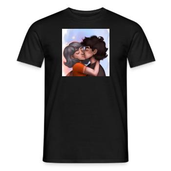 LGBT Queer kiss 🌈🌈 - Men's T-Shirt - black - Front - AI Model Male 178 light (178cm)