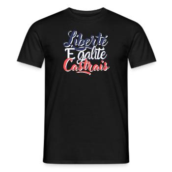 Liberté Egalité Castrais - T-shirt homme - noir - Devant - AI Model Male 178 light (178cm)