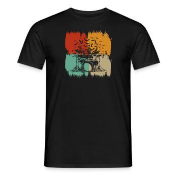 Batterie BATTEUR BATTEUR - T-shirt homme - noir - Devant - AI Model Male 178 light (178cm)