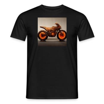 motor bike - Men's T-Shirt - black - Front - AI Model Male 178 light (178cm)
