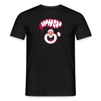 Ho, Ho, Ho - Père Noël - T-shirt homme - noir - Devant - AI Model Male 178 light (178cm)
