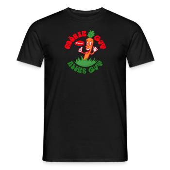 Möhre gut, alles gut - Männer T-Shirt - Schwarz - Vorne - AI Model Male 178 light (178cm)