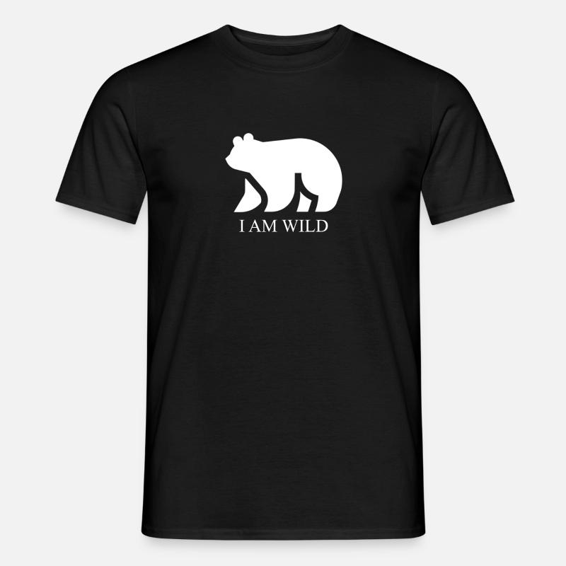 I am Wild - Eisbär 1 - Männer T-Shirt - Schwarz