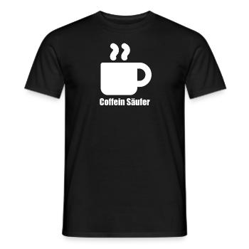 Coffein Säufer - Männer T-Shirt - Schwarz - Vorne - AI Model Male 178 light (178cm)