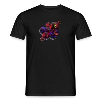 Bunte Abstrakte Kugeln - Männer T-Shirt - Schwarz - Vorne - AI Model Male 178 light (178cm)