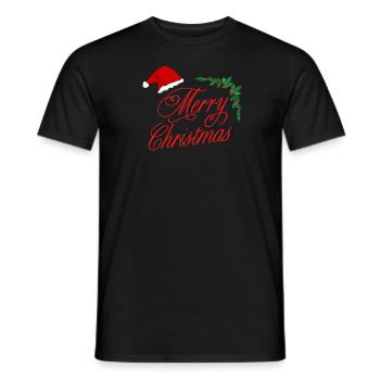 Merry Christmas - Men's T-Shirt - black - Front - AI Model Male 178 light (178cm)
