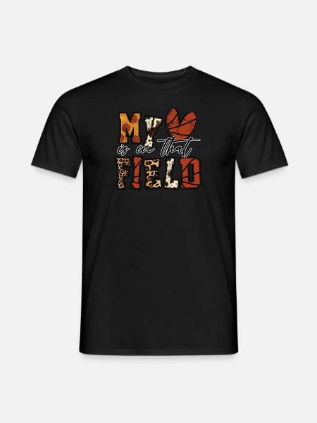 Mein Herz ist auf diesem Feld - Männer T-Shirt - Schwarz