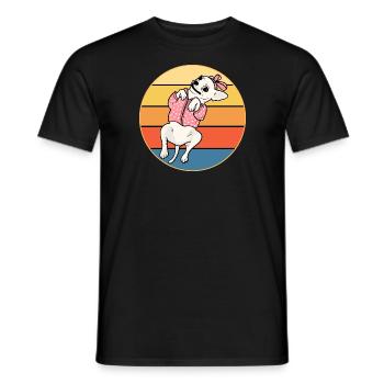 Mignon Chihuahua Dog Breed Vintage Retro Sunset - T-shirt homme - noir - Devant - AI Model Male 178 light (178cm)