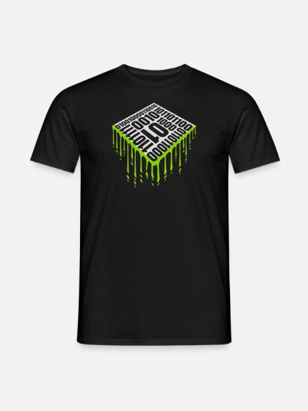 Binär Code Programm Sprache - Männer T-Shirt - Schwarz