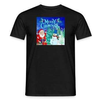 Frohe Feiertage. Frohes neues Jahr! - Männer T-Shirt - Schwarz - Vorne - AI Model Male 178 light (178cm)
