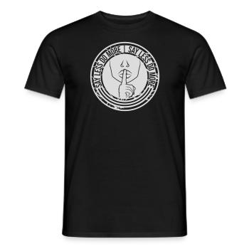 say less do more - Men's T-Shirt - black - Front - AI Model Male 178 light (178cm)