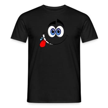 Happy Face 001 - Männer T-Shirt - Schwarz - Vorne - AI Model Male 178 light (178cm)