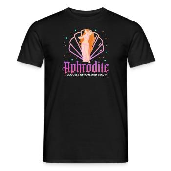 Déesse aphrodite de l’amour et de la beauté Design - T-shirt homme - noir - Devant - AI Model Male 178 light (178cm)