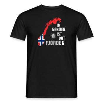 im Norden ist gut Fjorden 2 - Männer T-Shirt - Schwarz - Vorne - AI Model Male 178 light (178cm)
