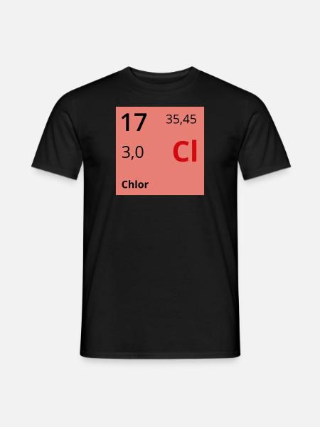 Chlor - Männer T-Shirt - Schwarz