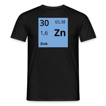 Zink - Männer T-Shirt - Schwarz - Vorne - AI Model Male 178 light (178cm)