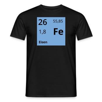 Eisen - Männer T-Shirt - Schwarz - Vorne - AI Model Male 178 light (178cm)