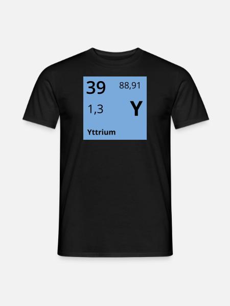 Yttrium - Männer T-Shirt - Schwarz