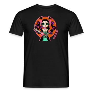 Fille de la musique - T-shirt homme - noir - Devant - AI Model Male 178 light (178cm)
