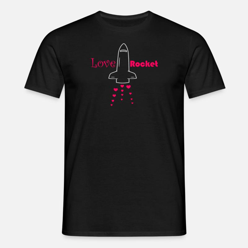 Fusée d’amour - T-shirt Homme - noir