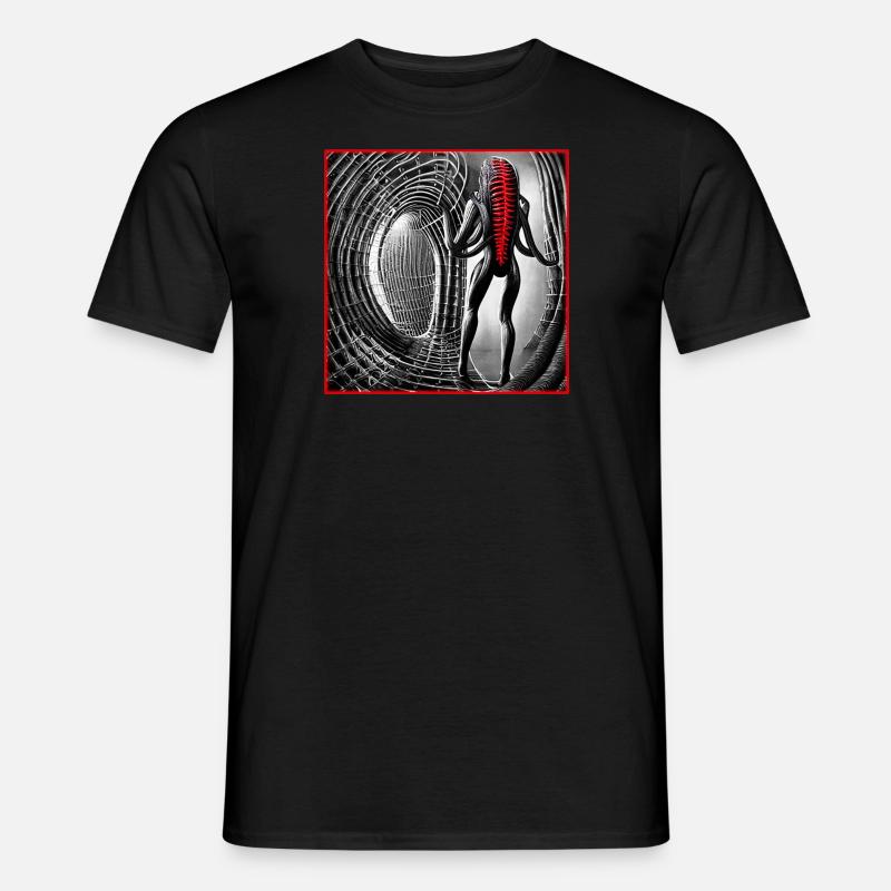 Aliengirl Giger Style - Männer T-Shirt - Schwarz