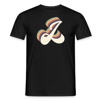 letter l - Men's T-Shirt - black - Front - AI Model Male 178 light (178cm)