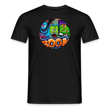 Grafitti Monster Boom - Männer T-Shirt - Schwarz - Vorne - AI Model Male 178 light (178cm)