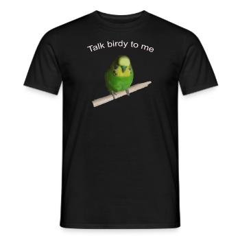 Talk birdy to me - Men's T-Shirt - black - Front - AI Model Male 178 light (178cm)
