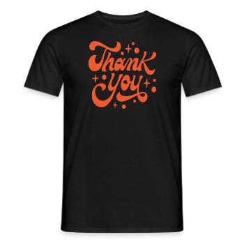 Thank you - Männer T-Shirt - Schwarz - Vorne - AI Model Male 178 light (178cm)