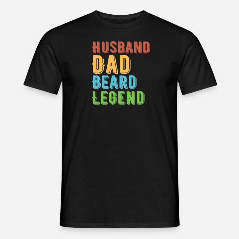 Husband Dad Beard Legend - Männer T-Shirt - Schwarz