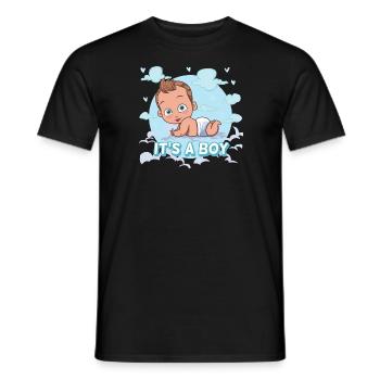 Es ist ein Junge - Männer T-Shirt - Schwarz - Vorne - AI Model Male 178 light (178cm)