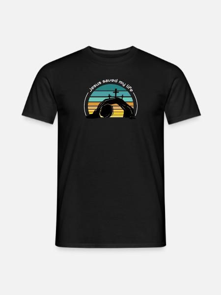 Jesus saved my life - Men's T-Shirt - black